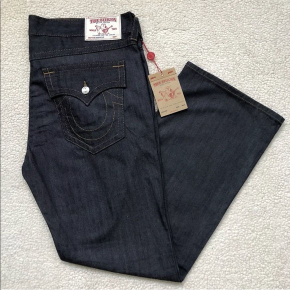 TRUE RELIGION Men's Bootcut Flap Jeans, Inglorious - Picture 3 of 8